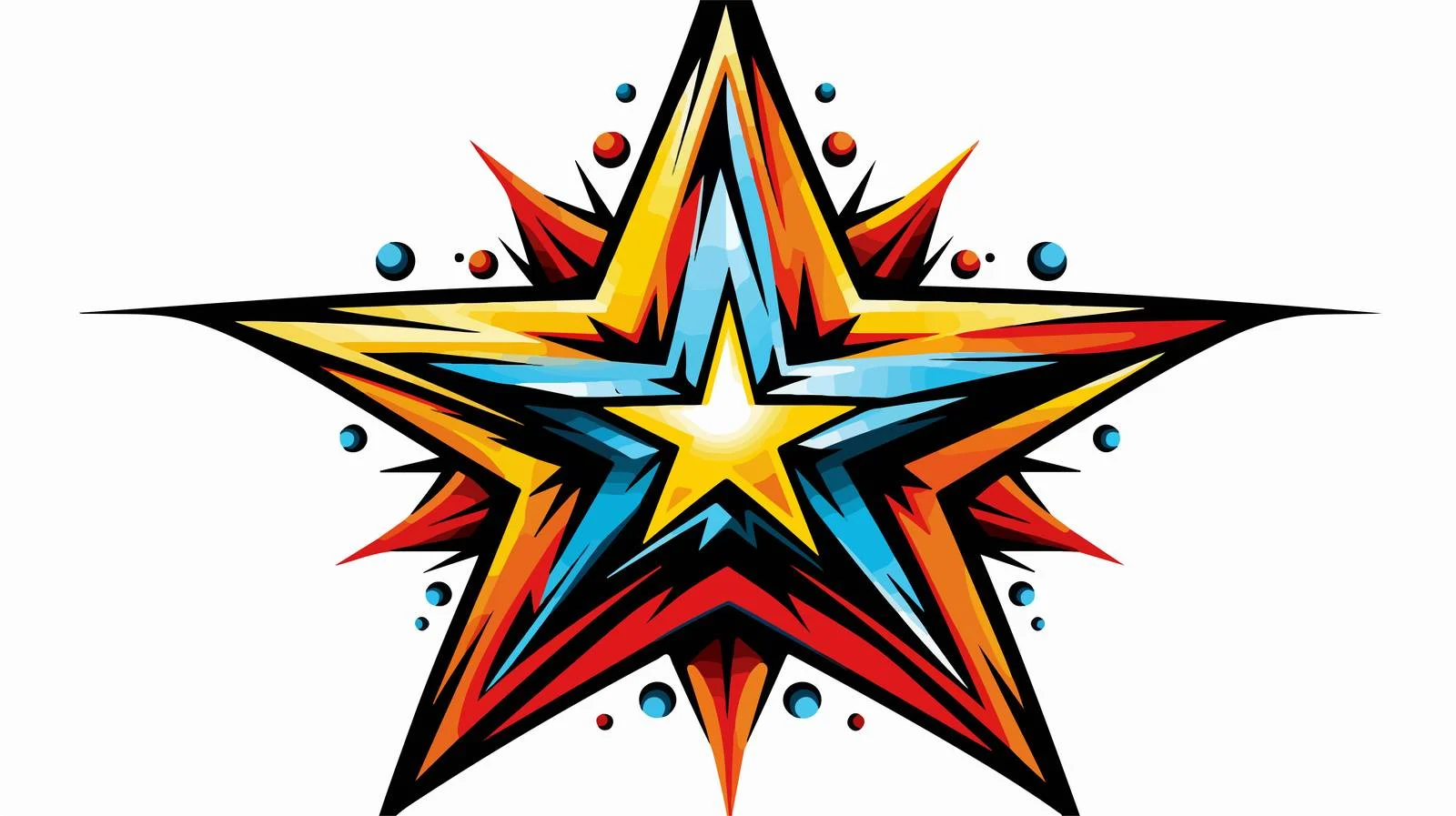 Iconic Star Tattoo Style Vector Image — free download from Dotvec