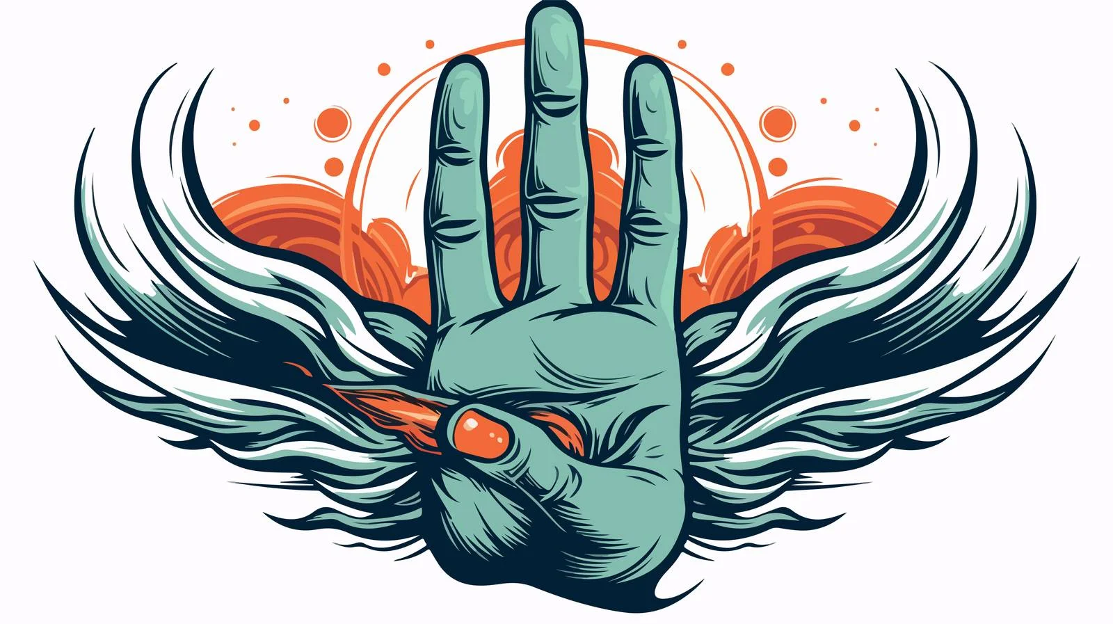 Mystic Hands Tattoo Stock Vector Image — free download from Dotvec