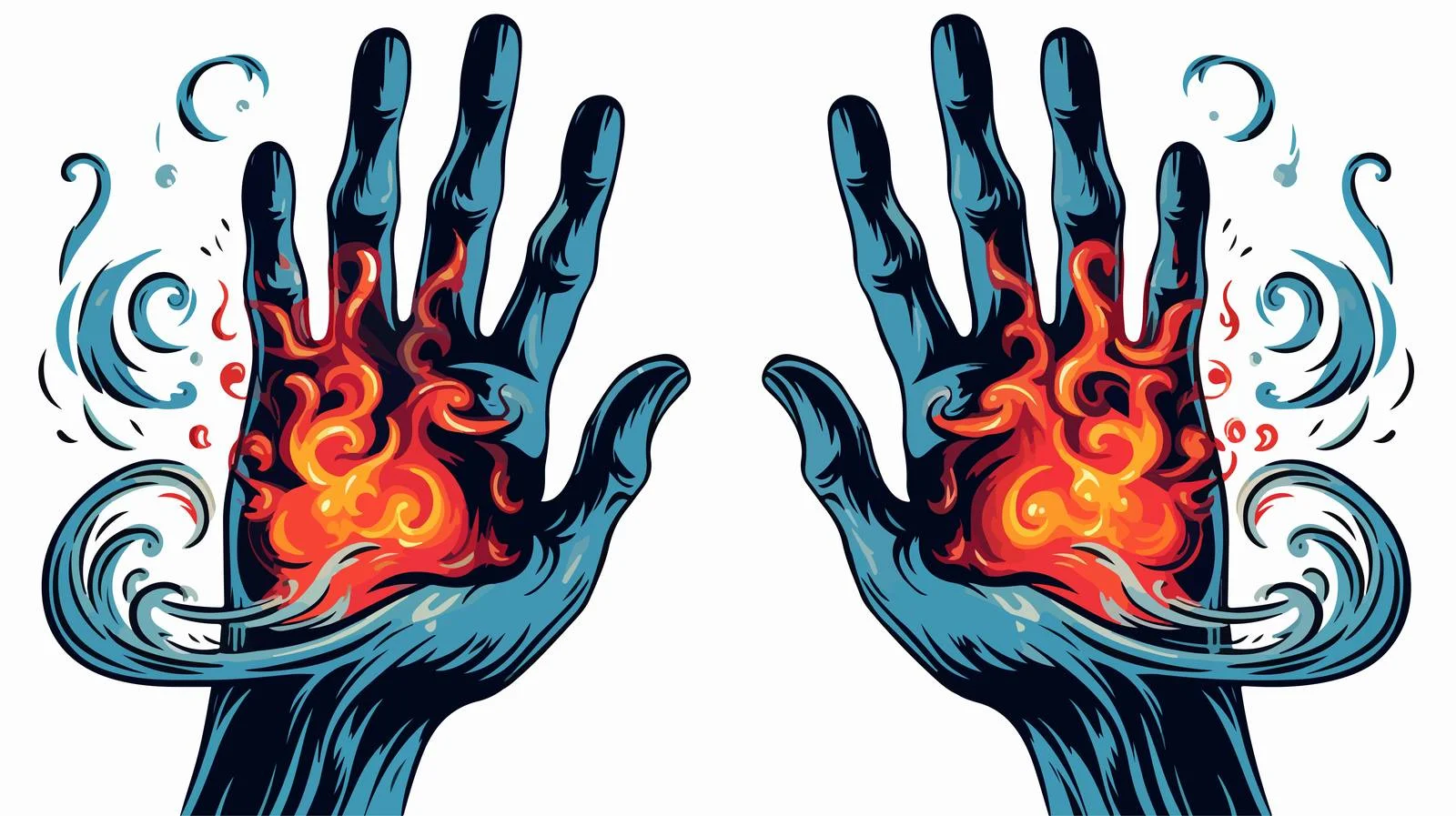 Mystic Hands Tattoo Style Icon — free download from Dotvec