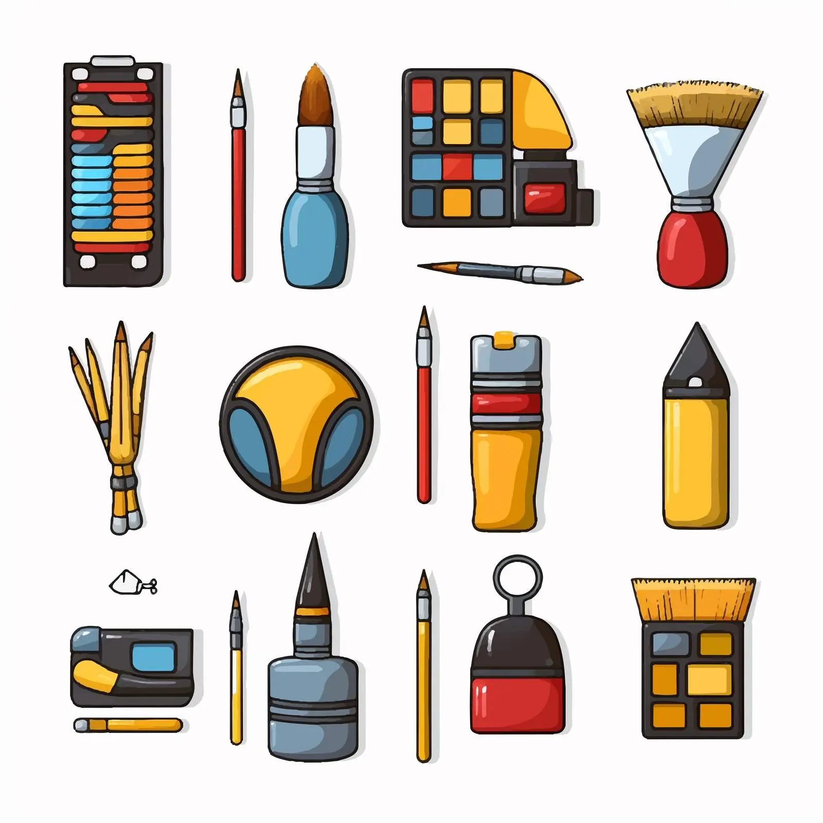 Cartoon Graphic Designer Tools Vector Icons – free creative professional image from Dotvec