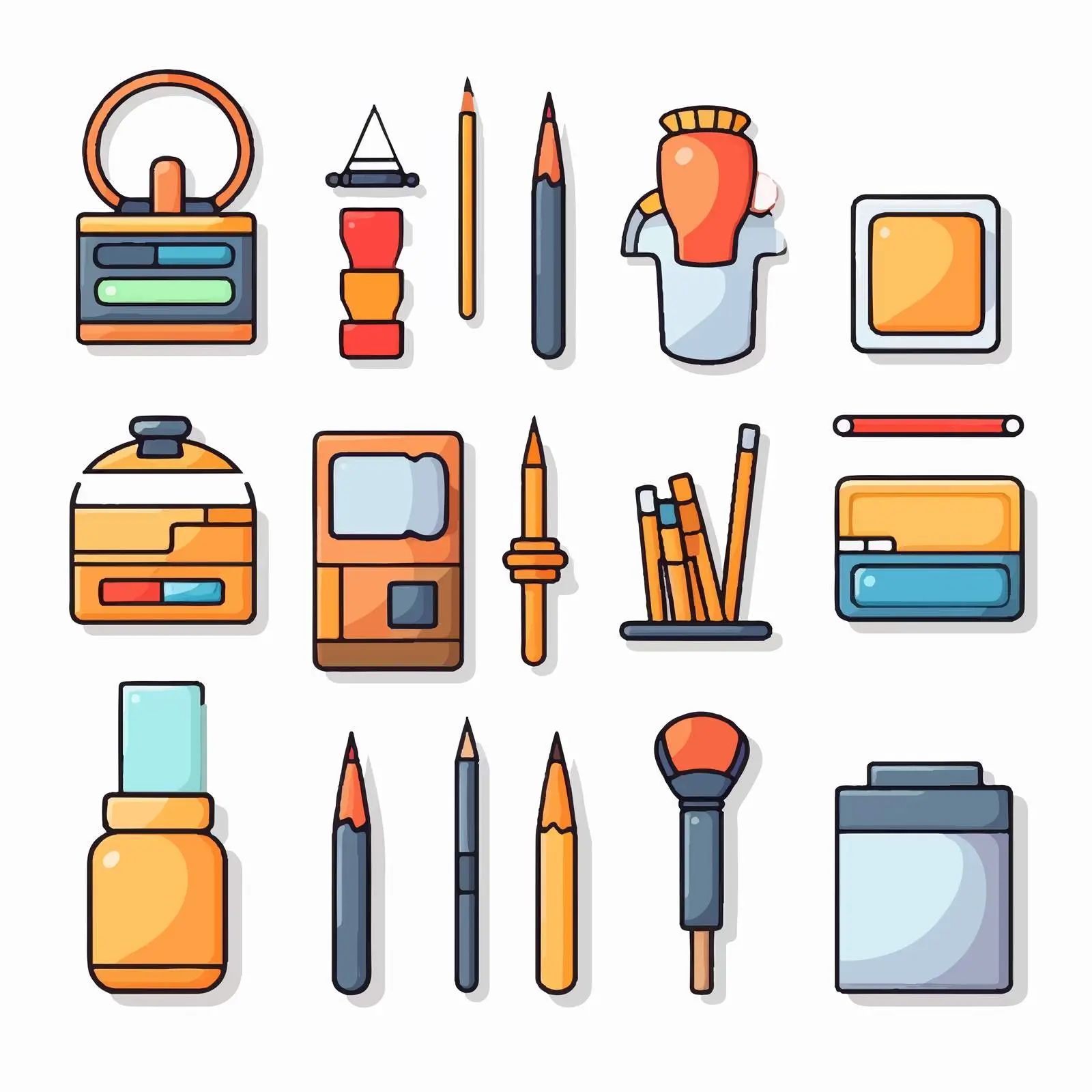 Cartoon Graphic Designer Tools Vector Icons – free cartoon tools image from Dotvec