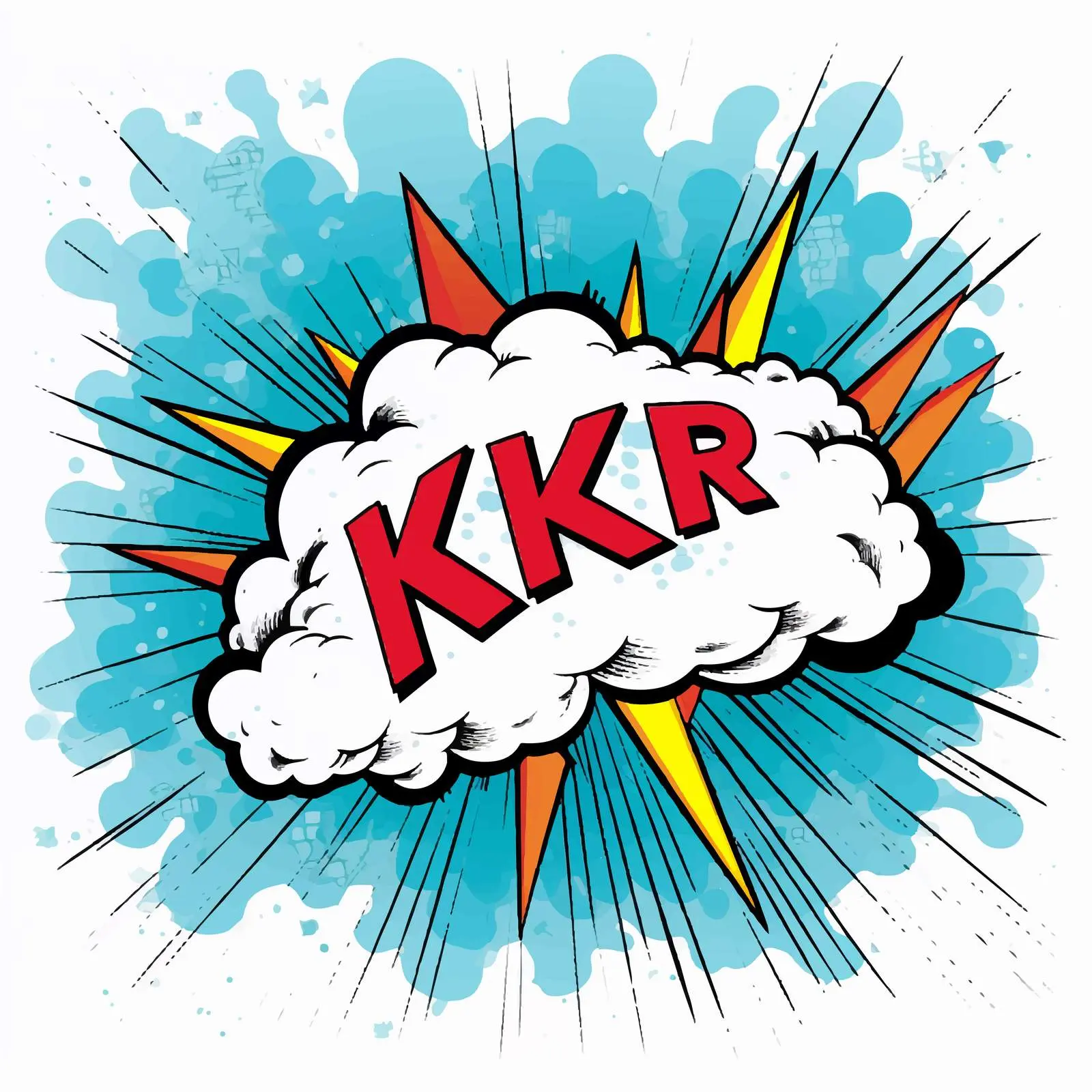 Comic Cloud Explosion with Isolated Text Design — free download from Dotvec