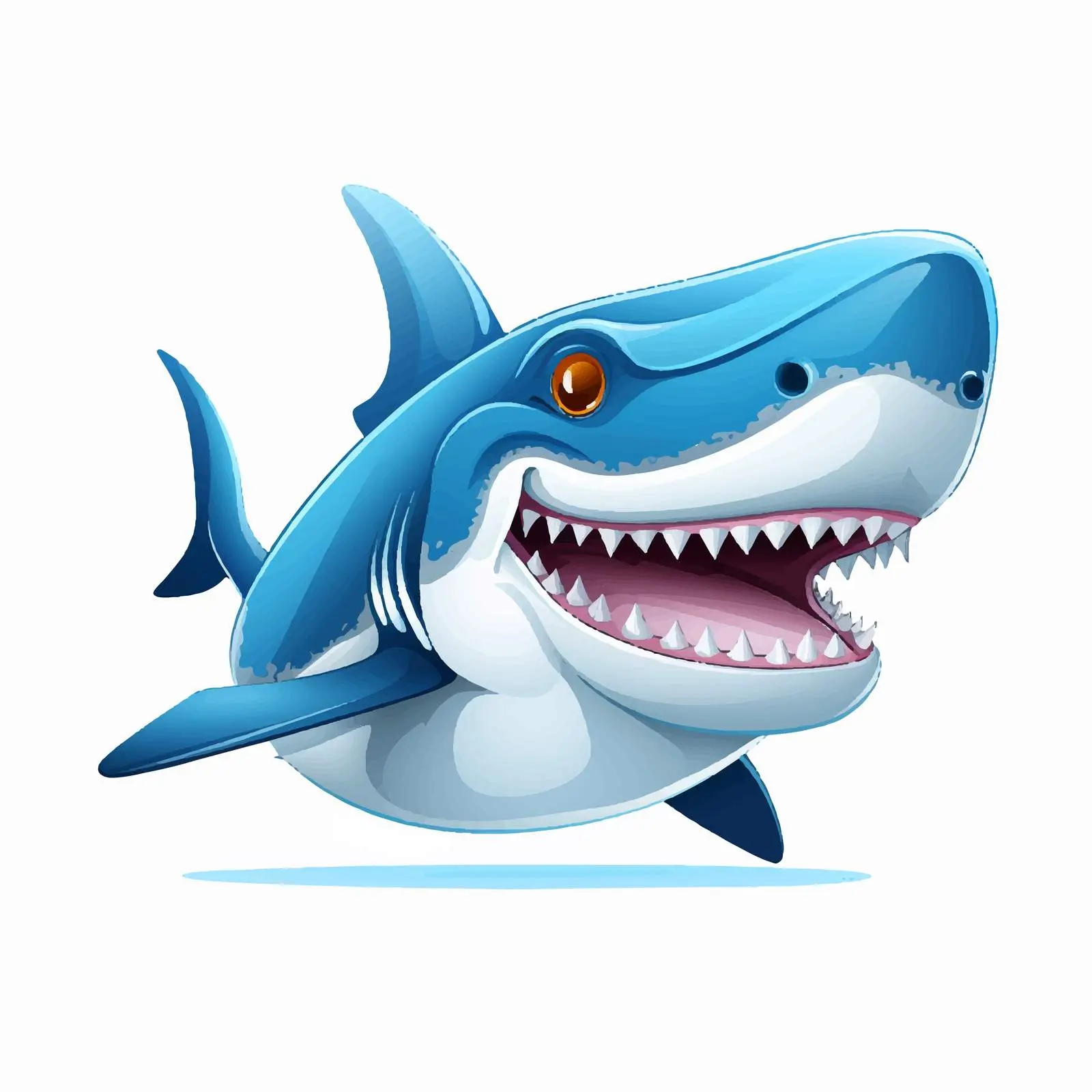Comical Shark Series Vector Illustration — free download from Dotvec