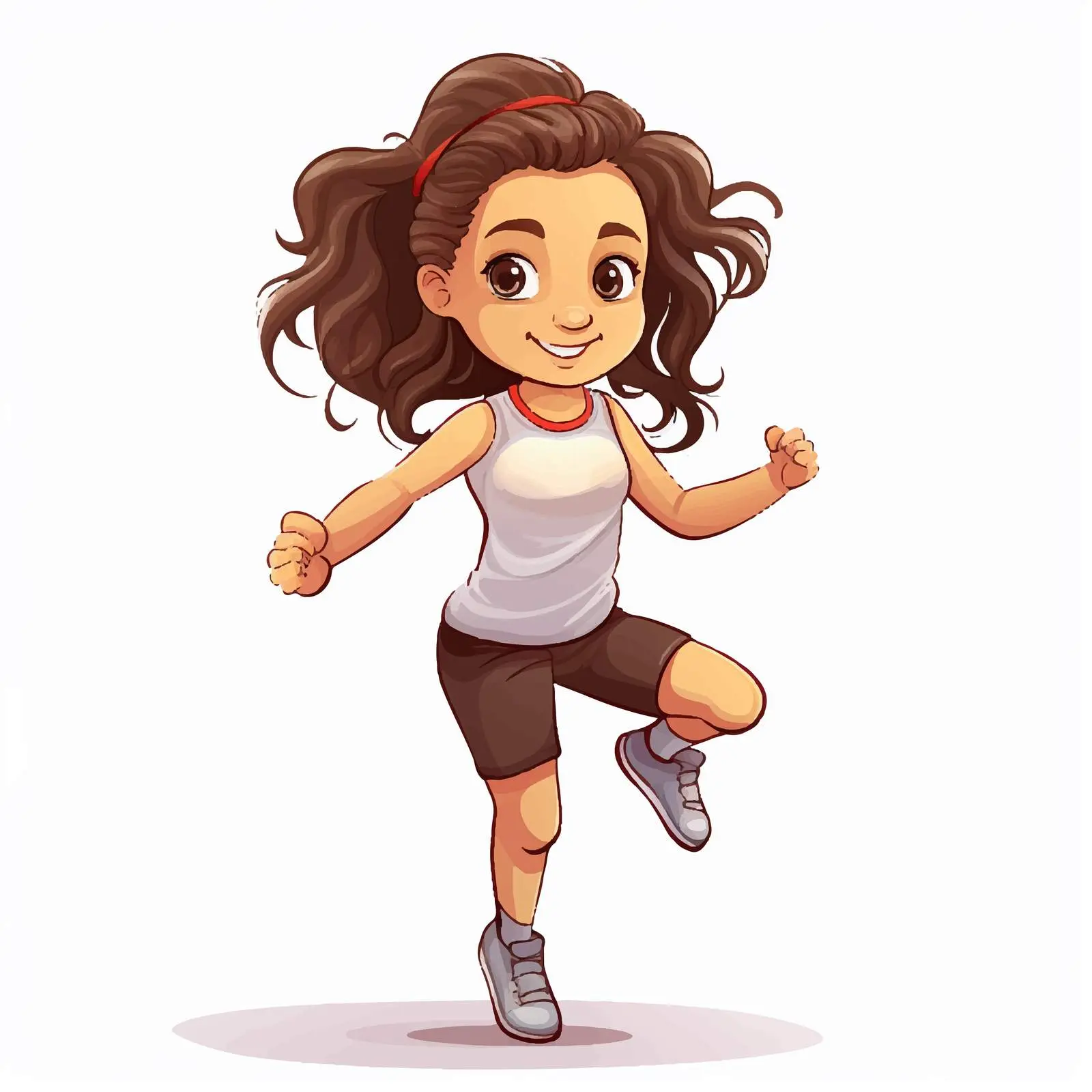 Girl Exercising Vector Illustration — free download from Dotvec