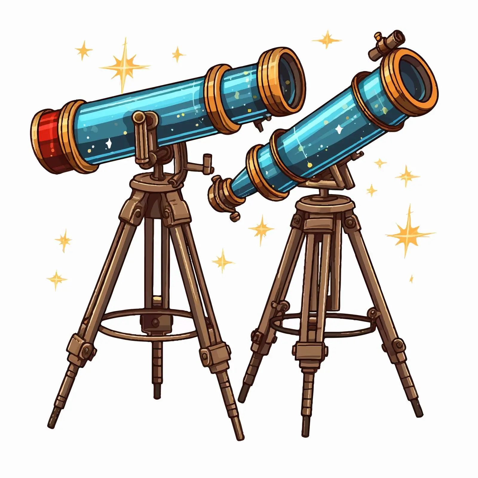 Telescopes and Binoculars Vector Illustration — free download from Dotvec