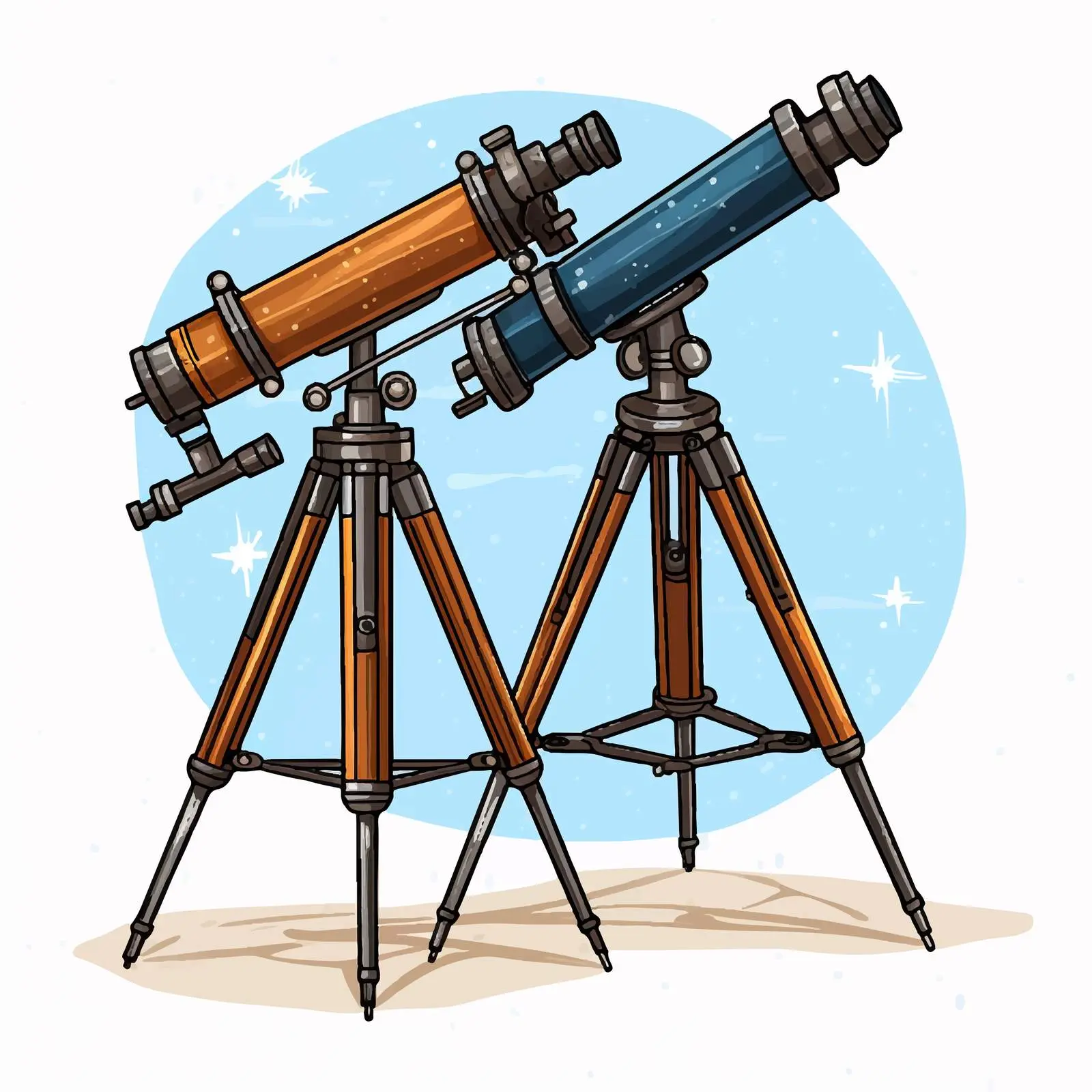 Illustration of Telescopes and Binoculars — free download from Dotvec