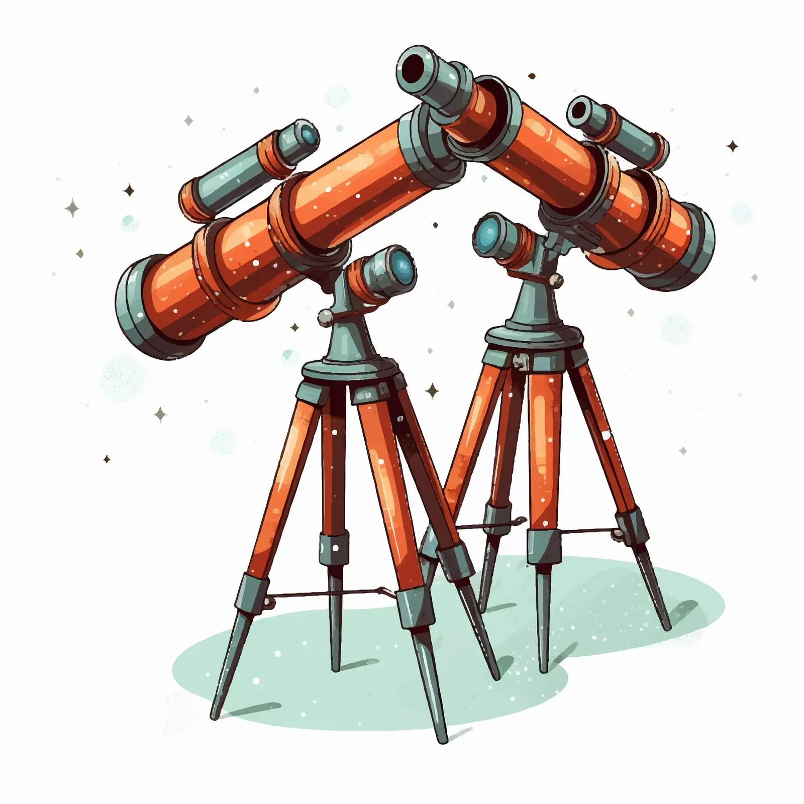 Illustration of Telescopes and Binoculars — free download from Dotvec