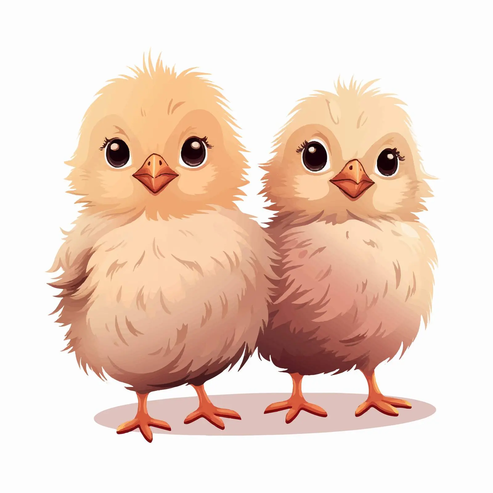 Cartoon Illustration of Young Chicks on White – free chick illustration image from Dotvec