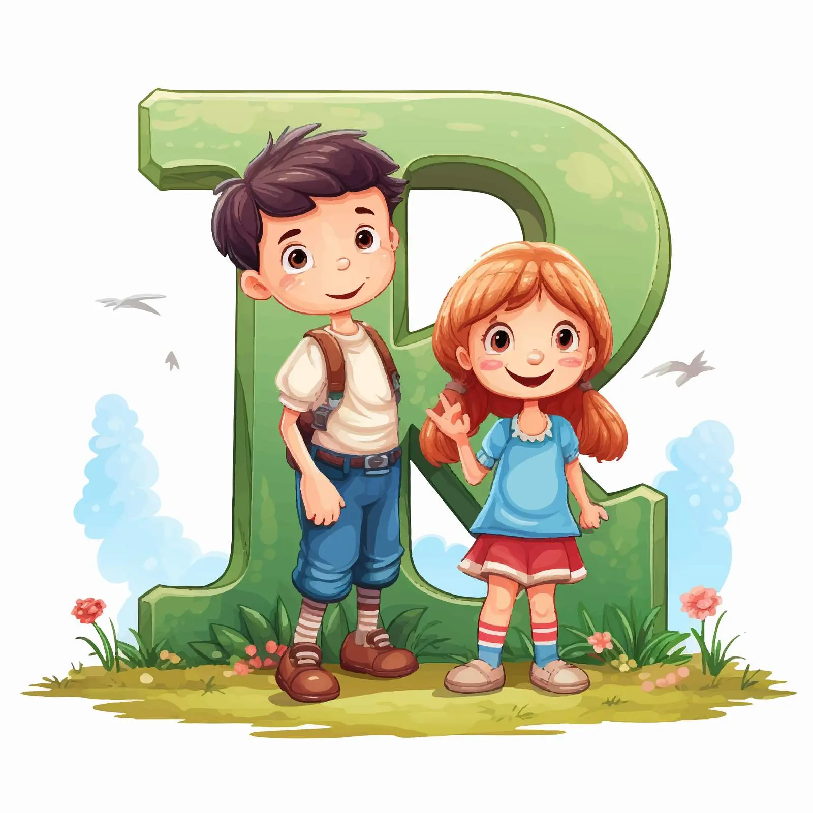 Kids Alphabet Series Vector Illustration with Cars — free download from Dotvec