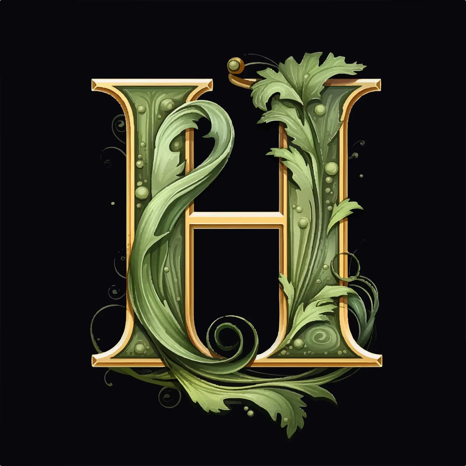 Illustrated Alphabet Worksheet for Letter H — free download from Dotvec