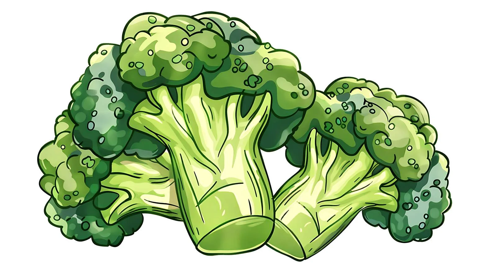 Broccoli Illustration on White Background — free download from Dotvec