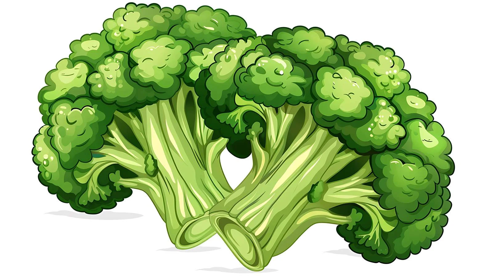 Vibrant Broccoli on White Background — free download from Dotvec