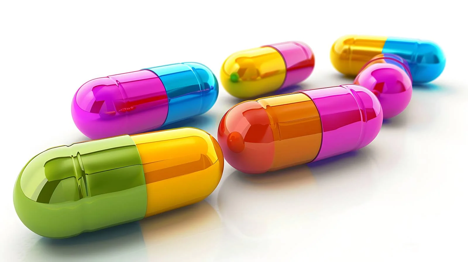 Color Pills on White Background — free download from Dotvec