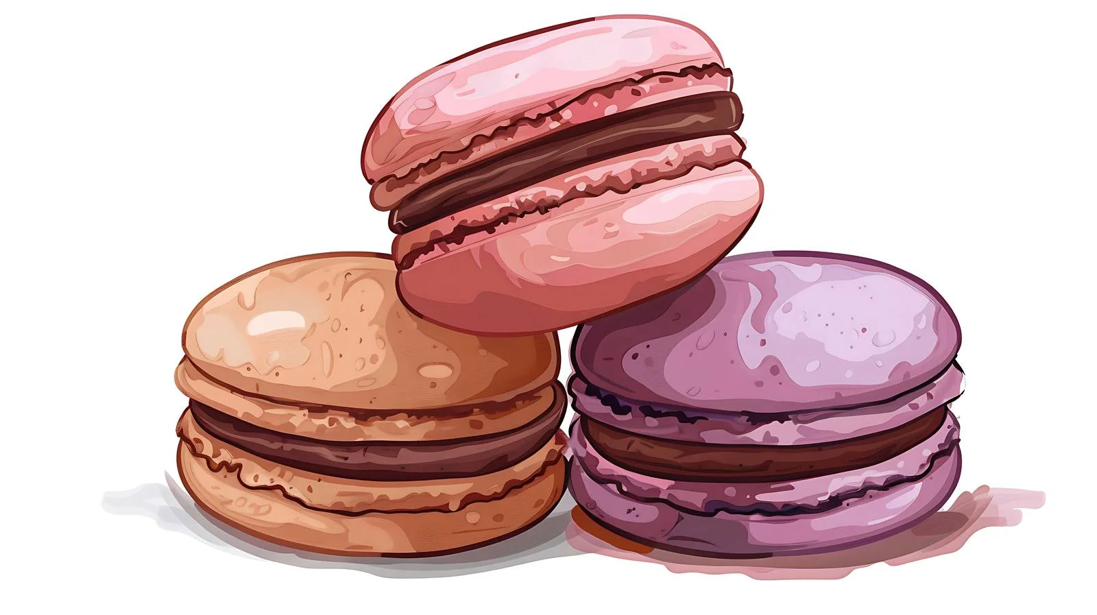 Delicious Macaron Dessert Illustration — free download from Dotvec