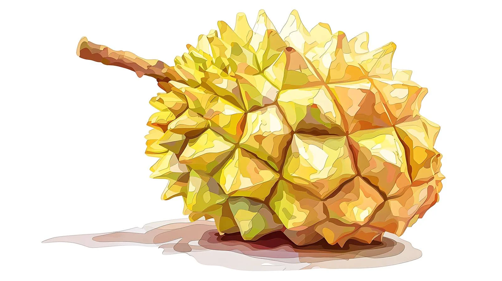 Detailed Durian Fruit on White Background — free download from Dotvec