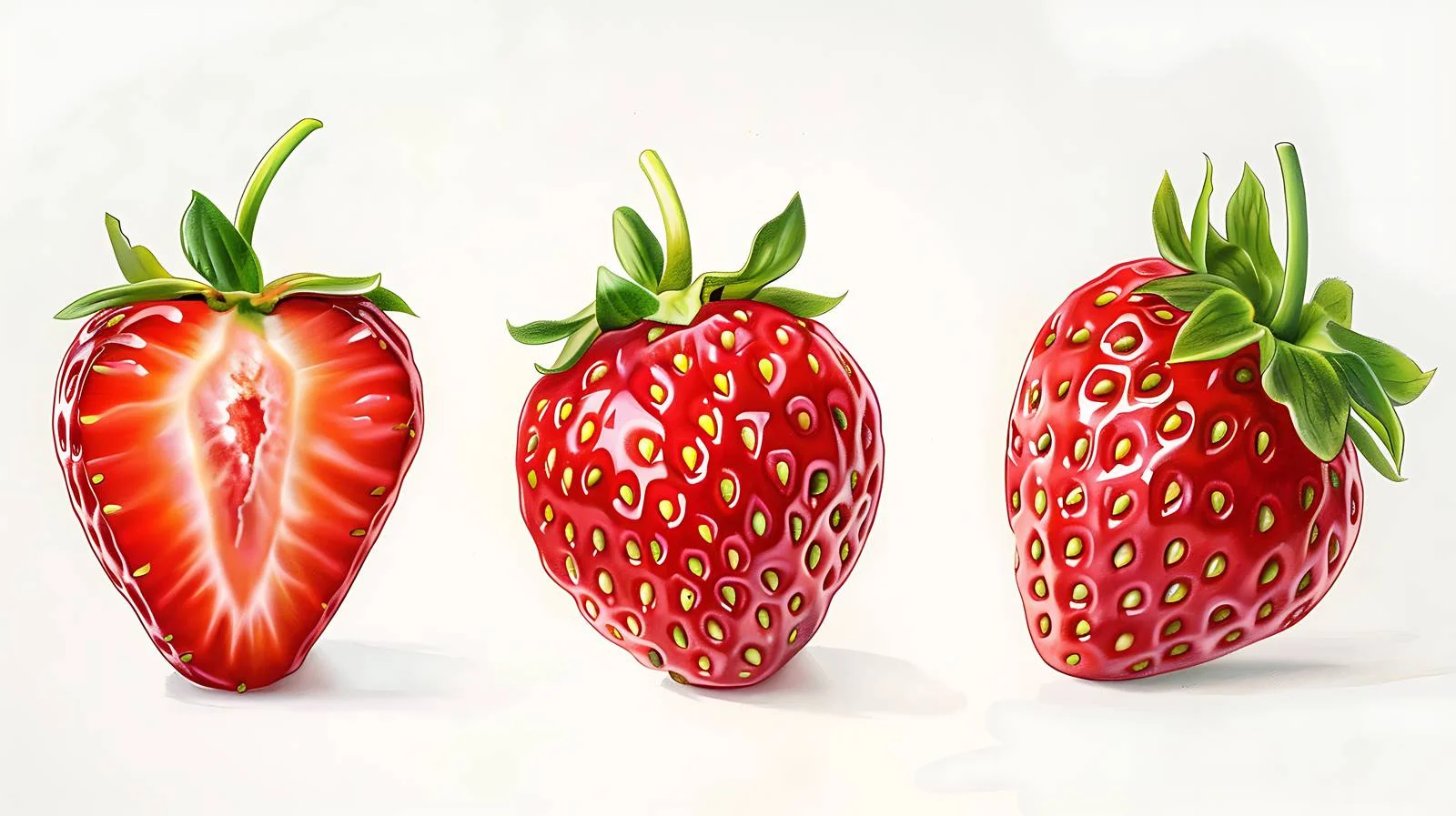 Vibrant Strawberry on White Background — free download from Dotvec