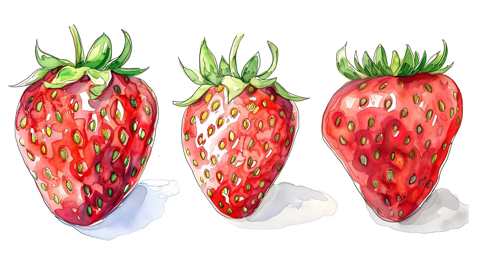 Strawberry Illustration on White Background — free download from Dotvec