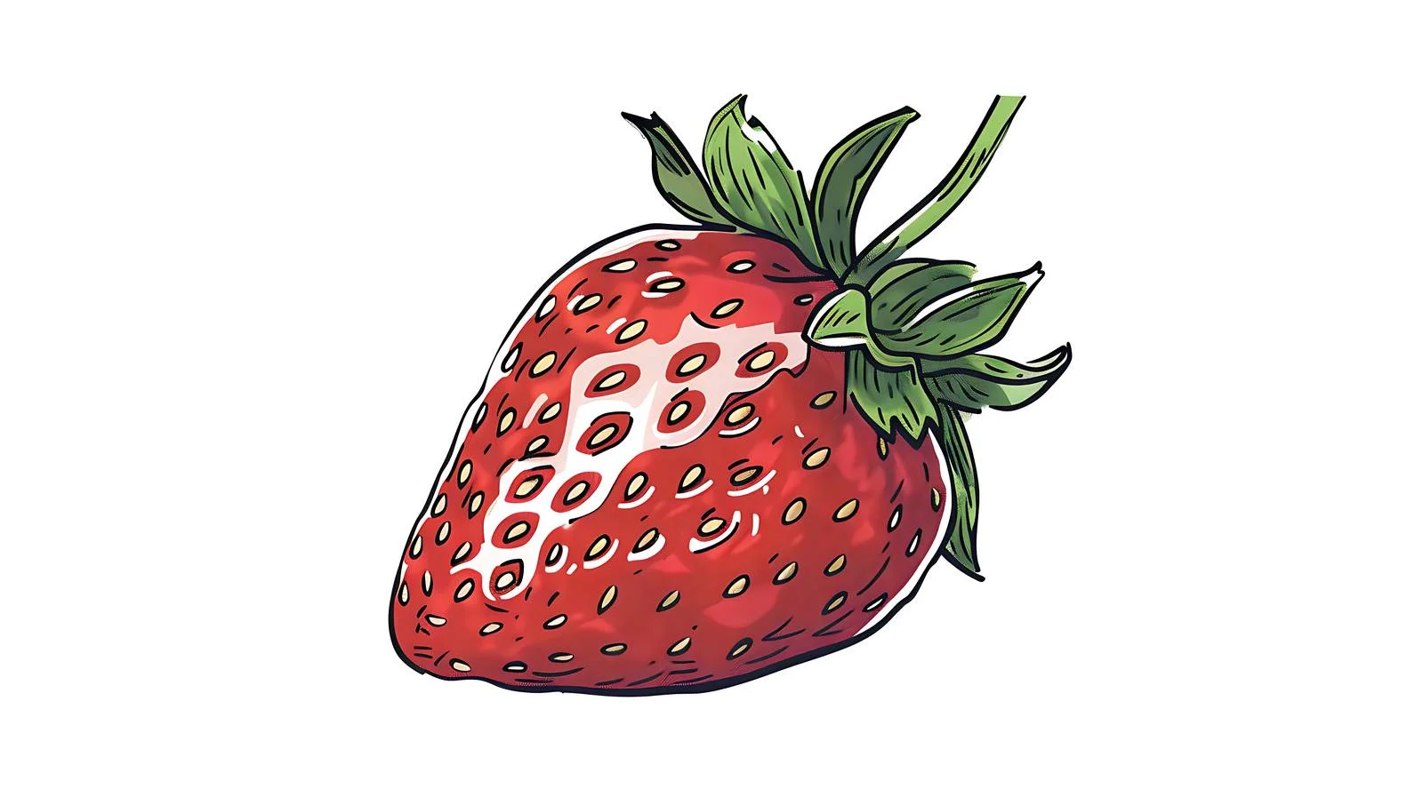 Strawberry Illustration on White Background — free download from Dotvec