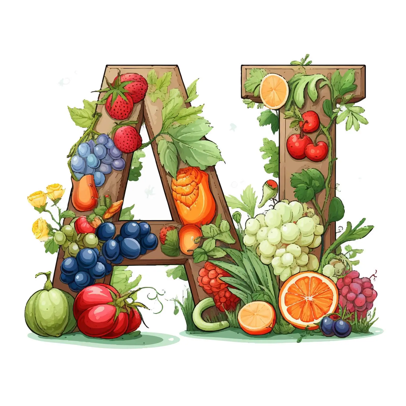 Cartoon Vocabulary Card with Letters – free language learning image from Dotvec