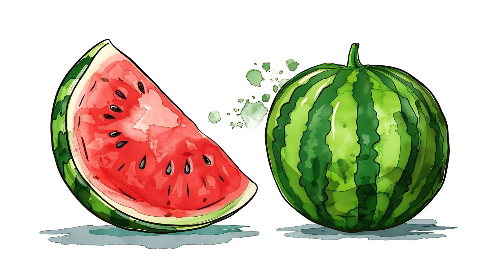 Watermelon on White Background — free download from Dotvec