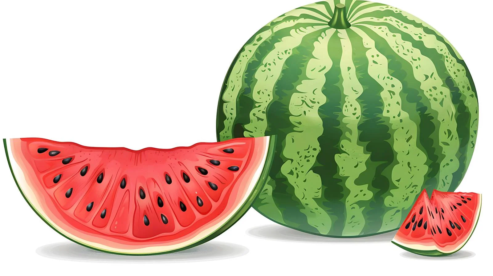 Vibrant Watermelon on White Background — free download from Dotvec