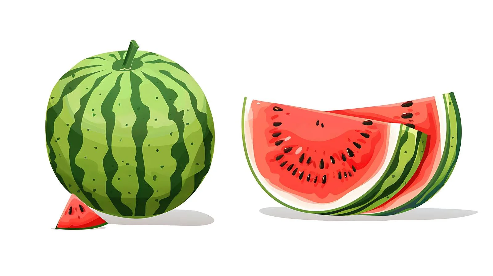 Fresh Watermelon on White Background — free download from Dotvec