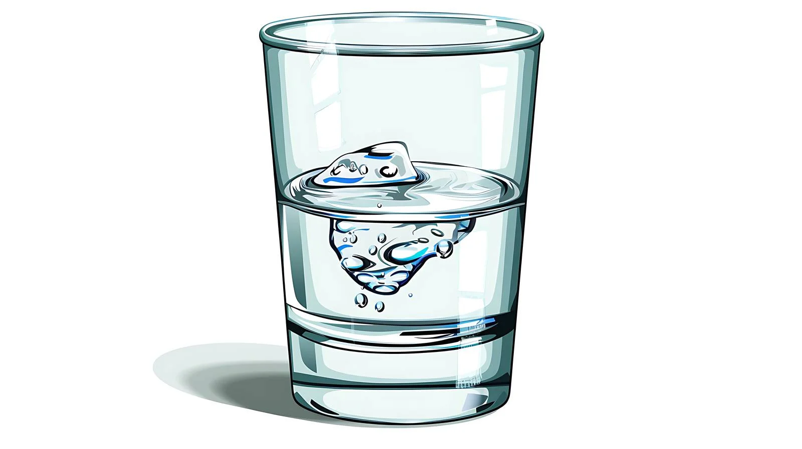 Glass of Water on White Background — free download from Dotvec