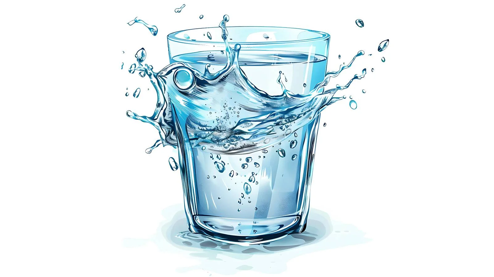 Glass of Water on White Background — free download from Dotvec