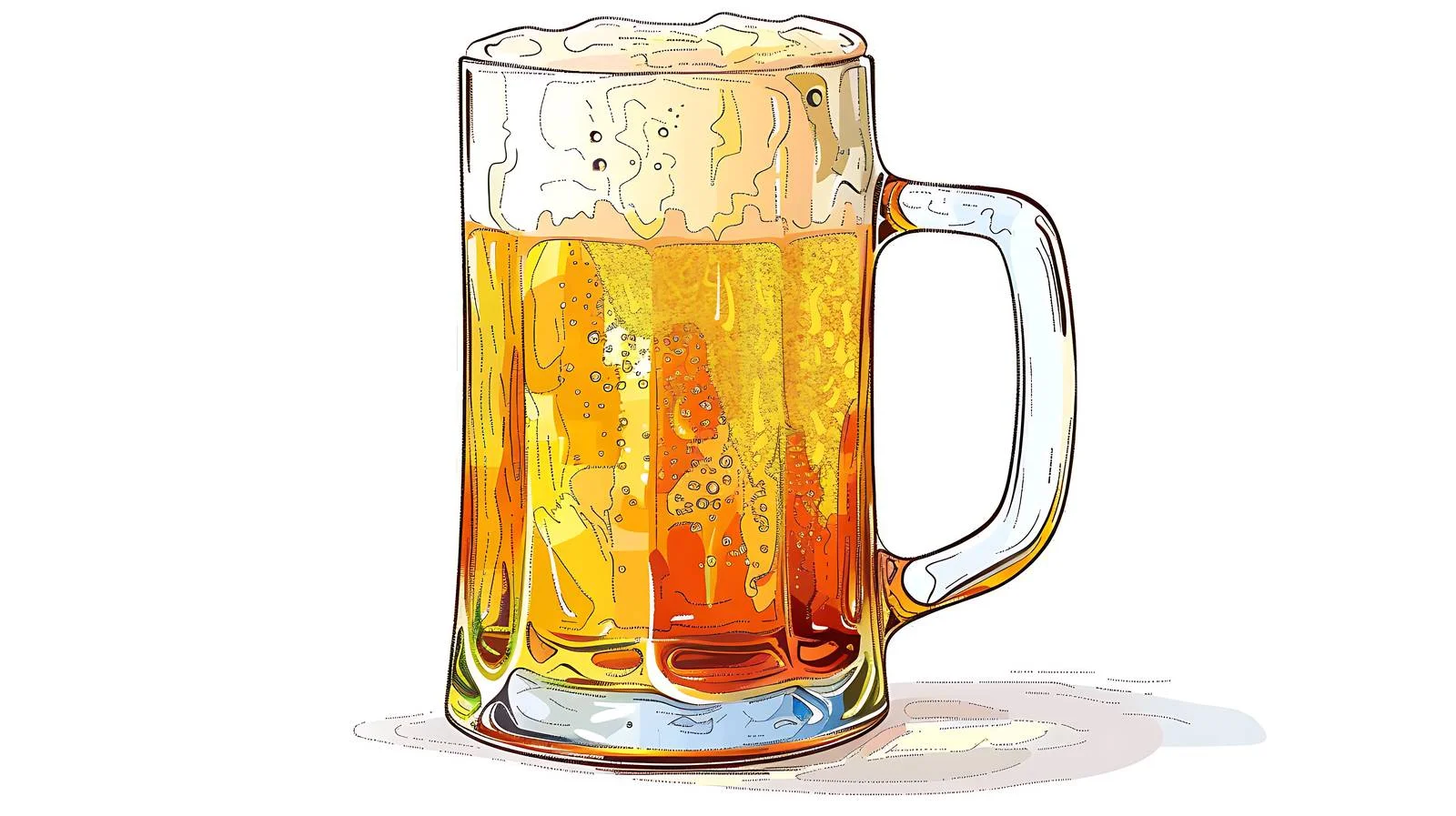 Beer Illustration on White Background — free download from Dotvec