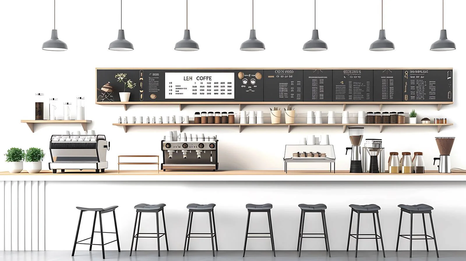 Modern Coffee Shop Close-up — free download from Dotvec