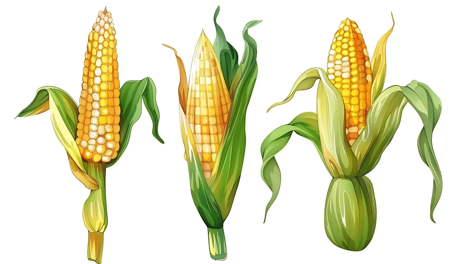 Corn on White Background Illustration — free download from Dotvec