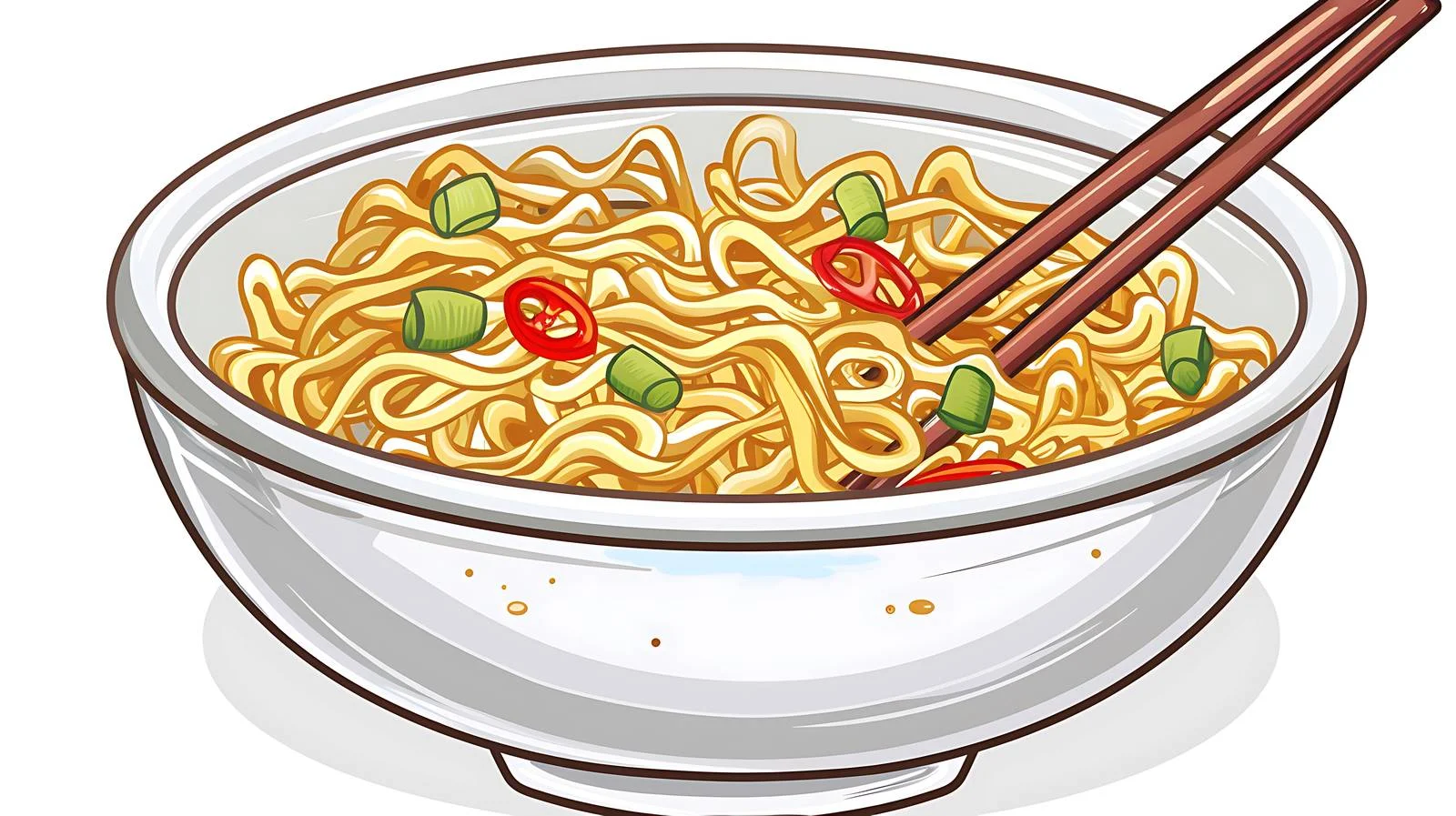 Delicious Instant Noodles on White Background — free download from Dotvec
