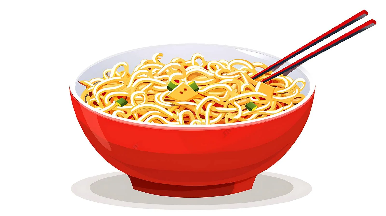 Tasty Instant Noodles Isolated on White — free download from Dotvec