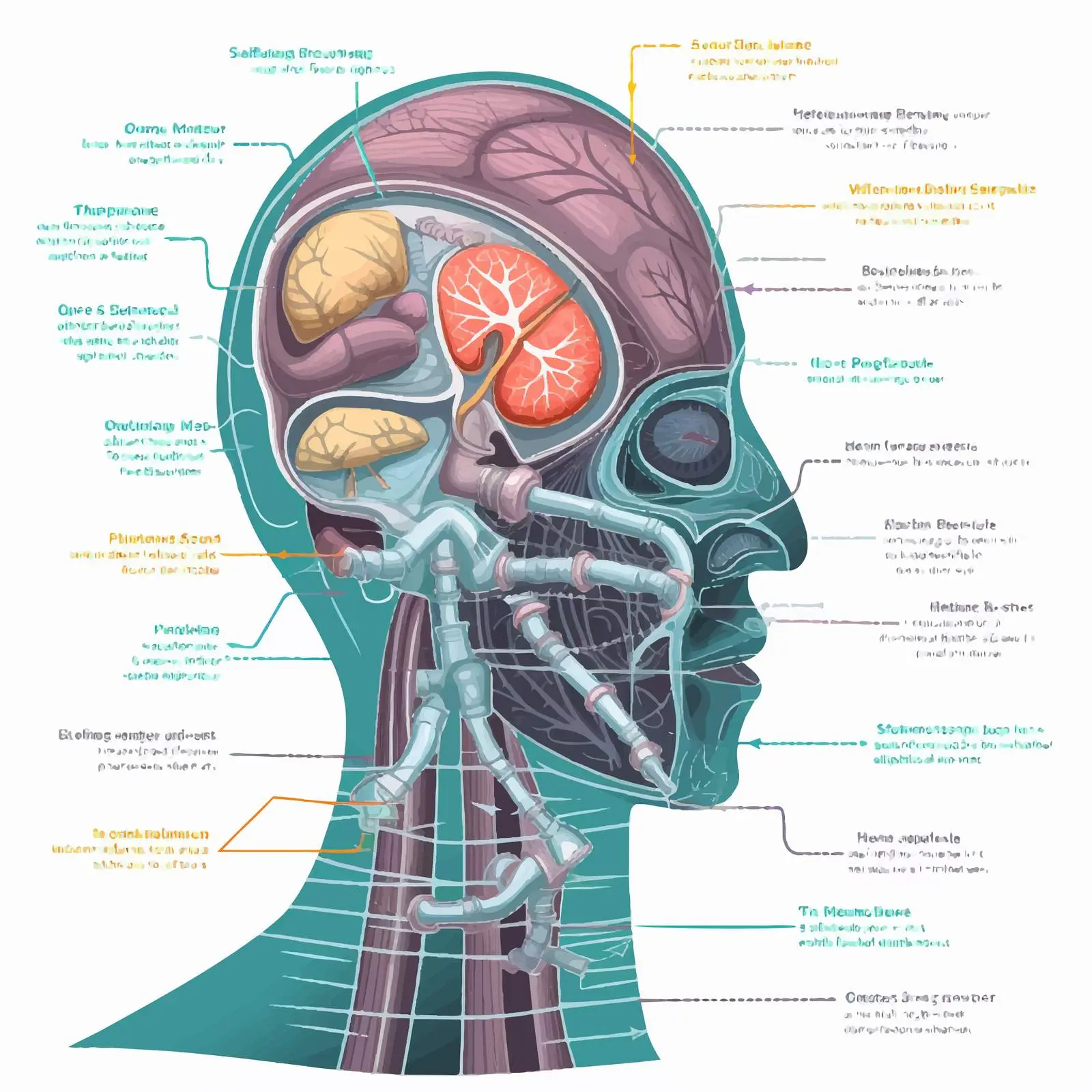 Educational Illustration of Human Respiration – free medical training image from Dotvec