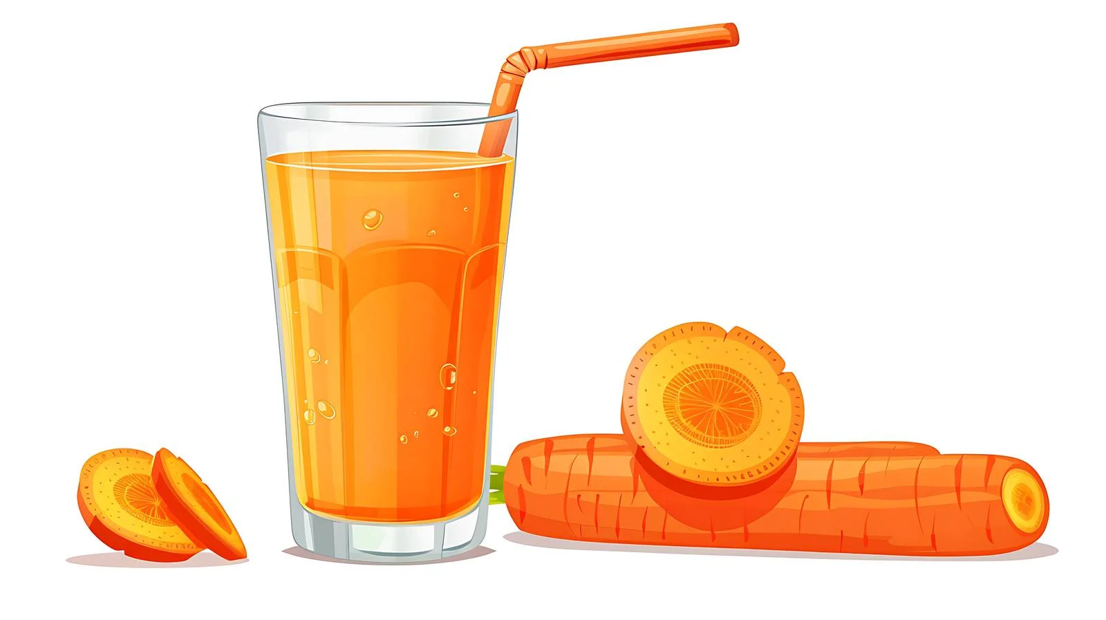 Vibrant Carrot Juice on White Background — free download from Dotvec