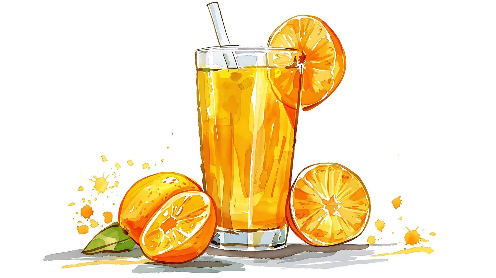 Freshly Squeezed Orange Juice Illustration — free download from Dotvec