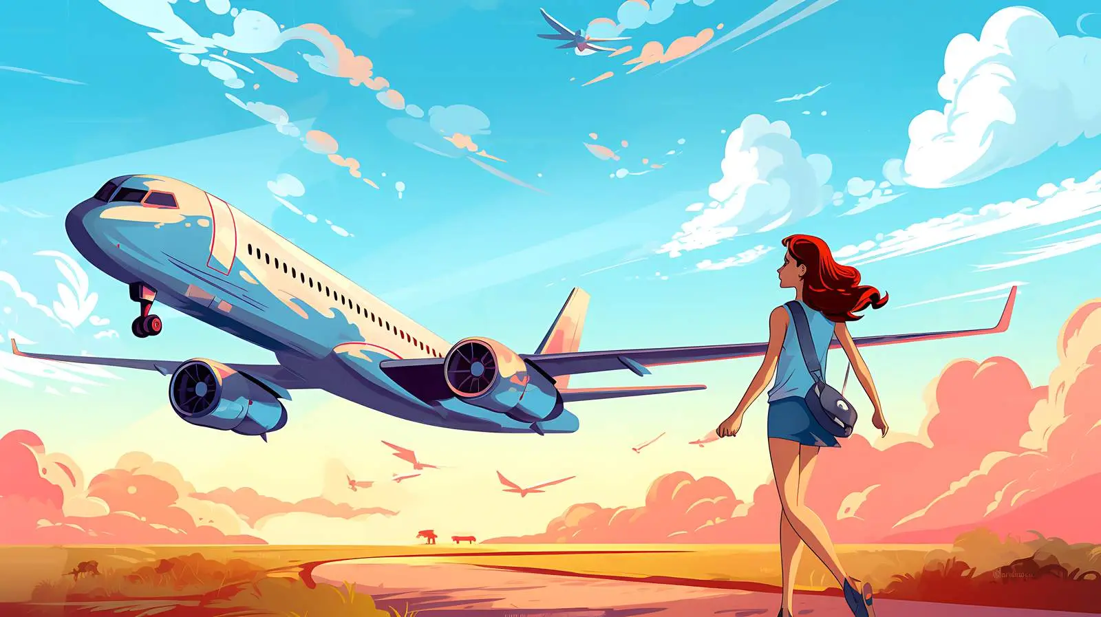 Aviation and Beauty Illustration — free download from Dotvec