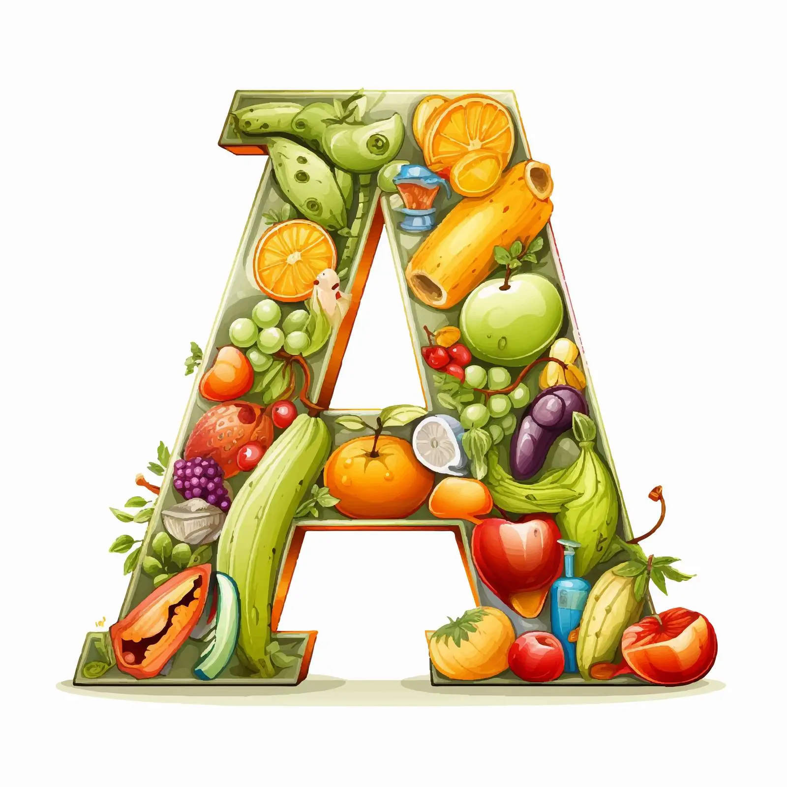 Colorful Alphabet Illustration on White Background — free download from Dotvec