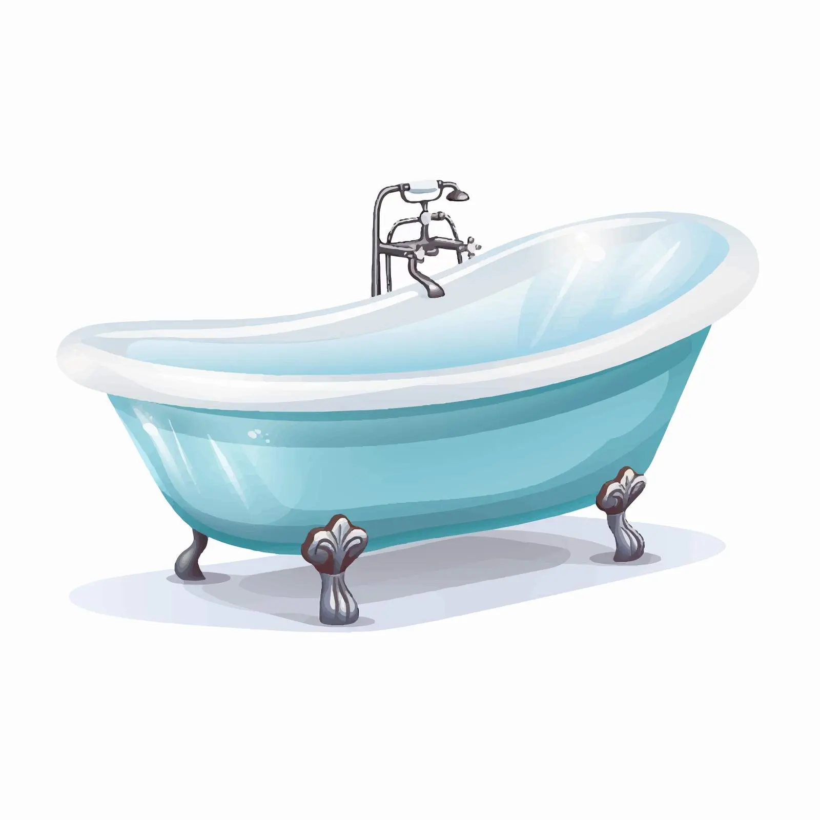 Stylish Bathtub Illustration on White Background — free download from Dotvec