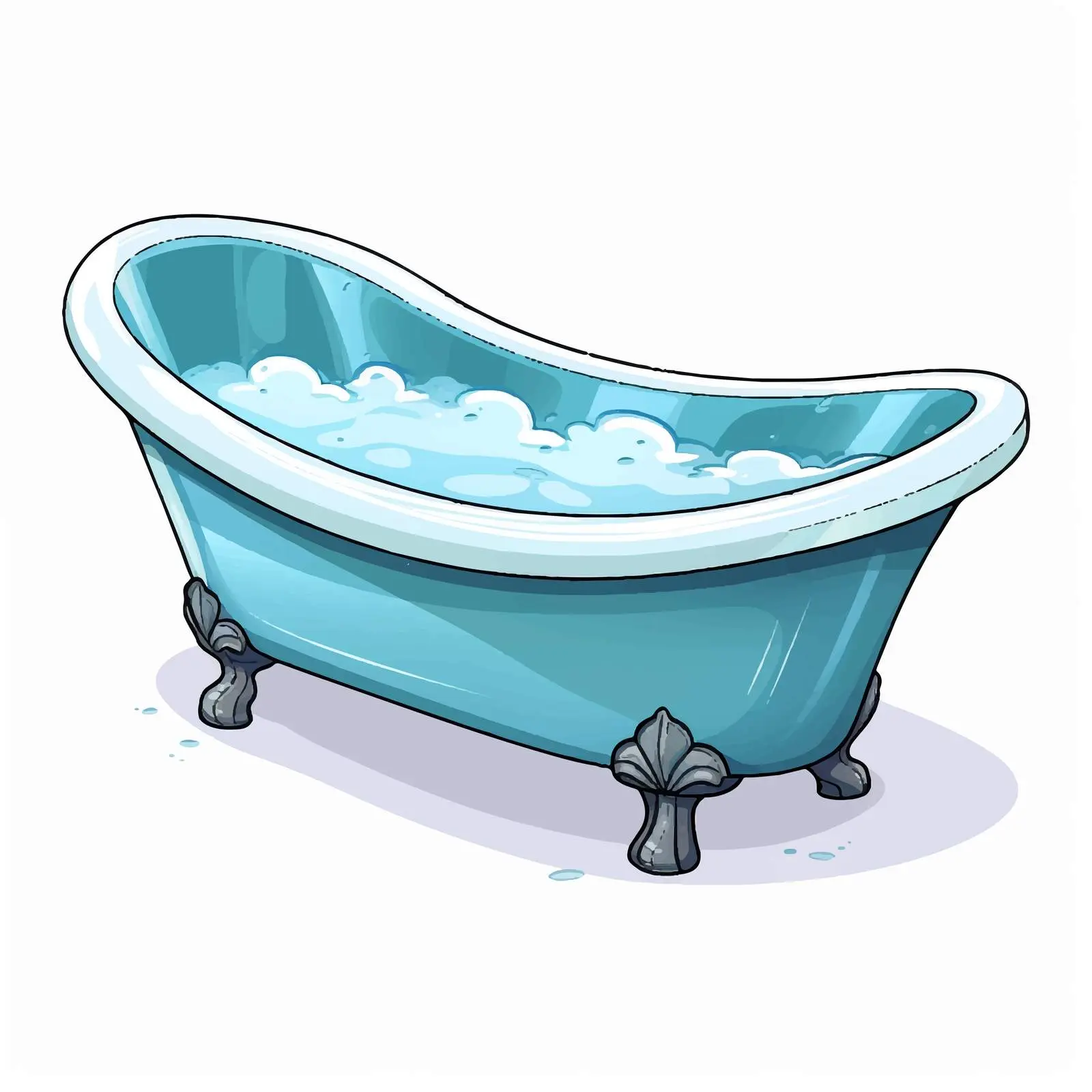 Bathtub Illustration on White Background — free download from Dotvec