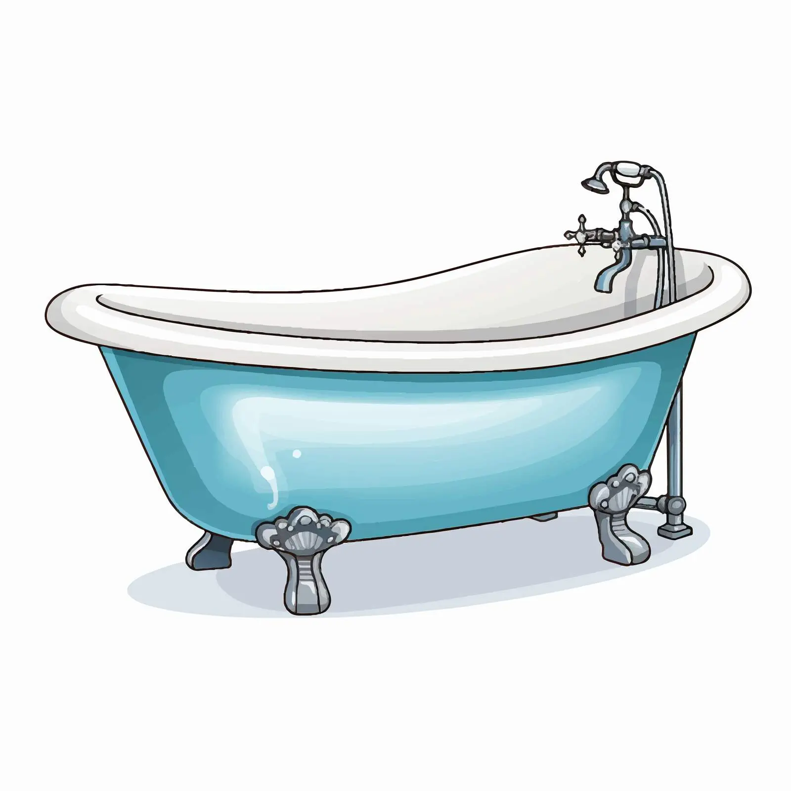 Bathtub Vector Illustration on White Background — free download from Dotvec