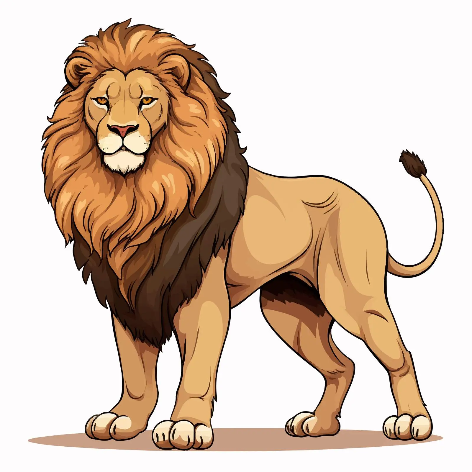 Big Lion Illustration on White Background — free download from Dotvec