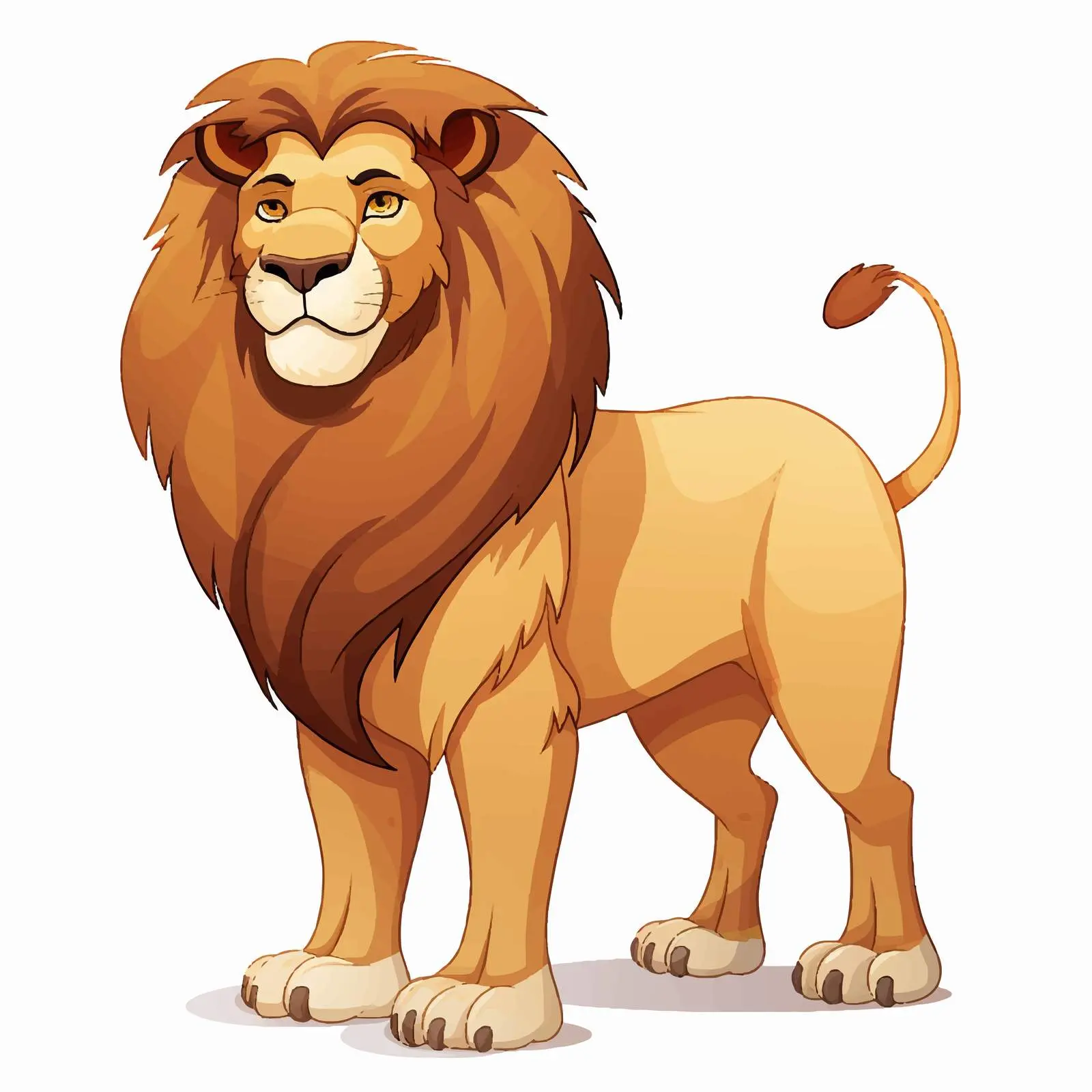 Big Lion Illustration on White Background – free fierce image from Dotvec