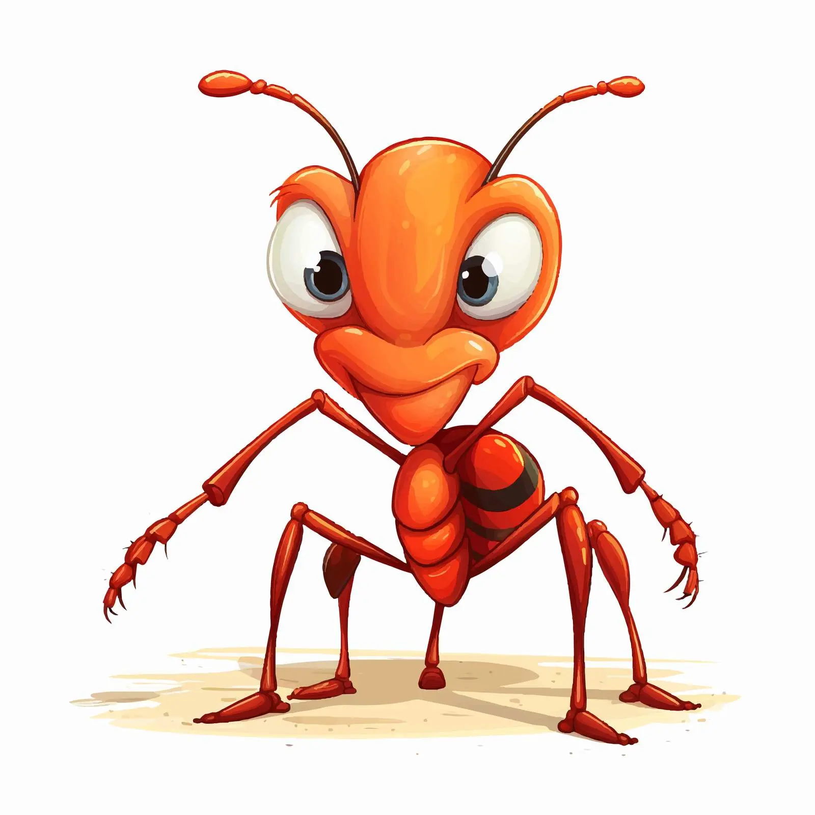 Big Red Ant Illustration on White Background — free download from Dotvec