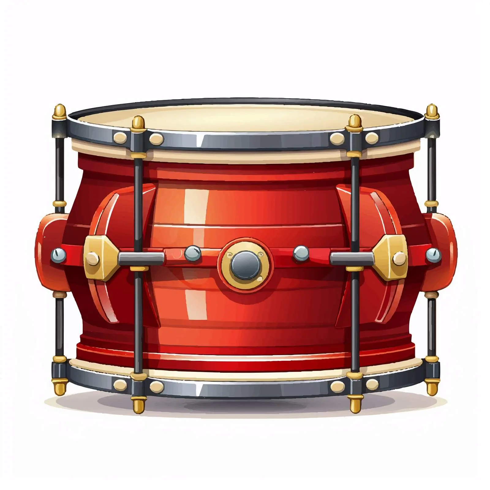 Colorful Toy Drum Illustration on White Background — free download from Dotvec
