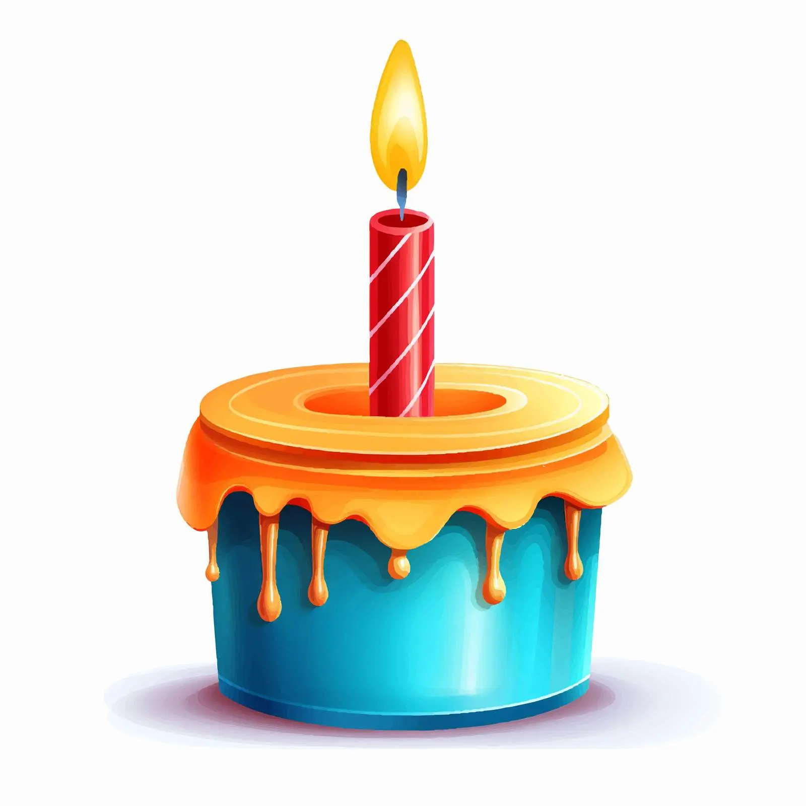 Birthday Candle Number Cartoon Vector Illustration — free download from Dotvec