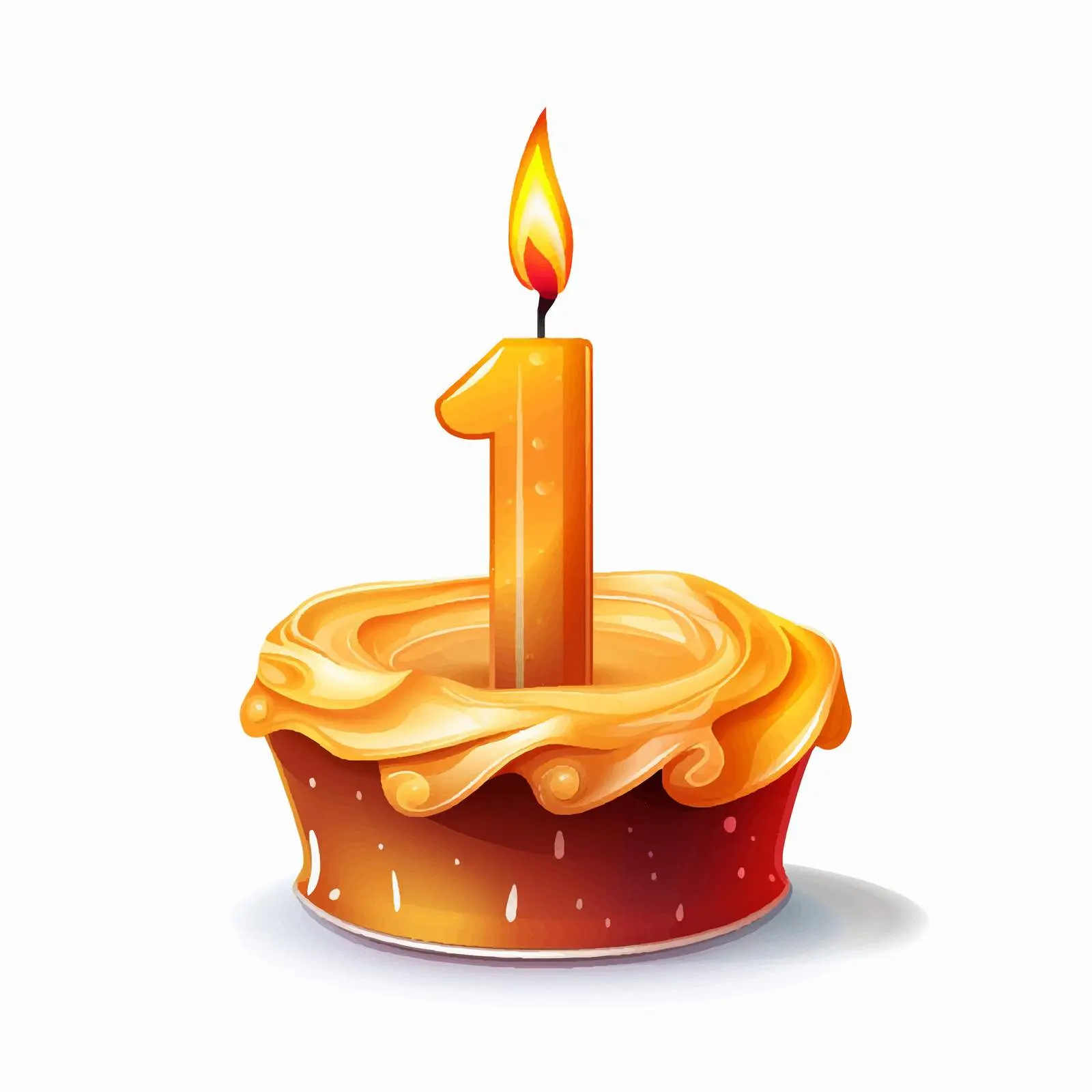 Colorful Birthday Candle Number Illustration — free download from Dotvec
