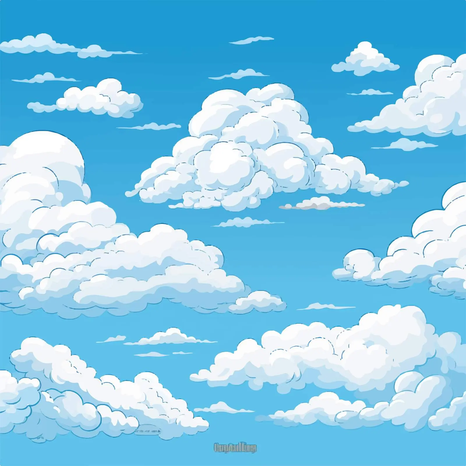 Blue Sky with White Clouds Vector Illustration — free download from Dotvec