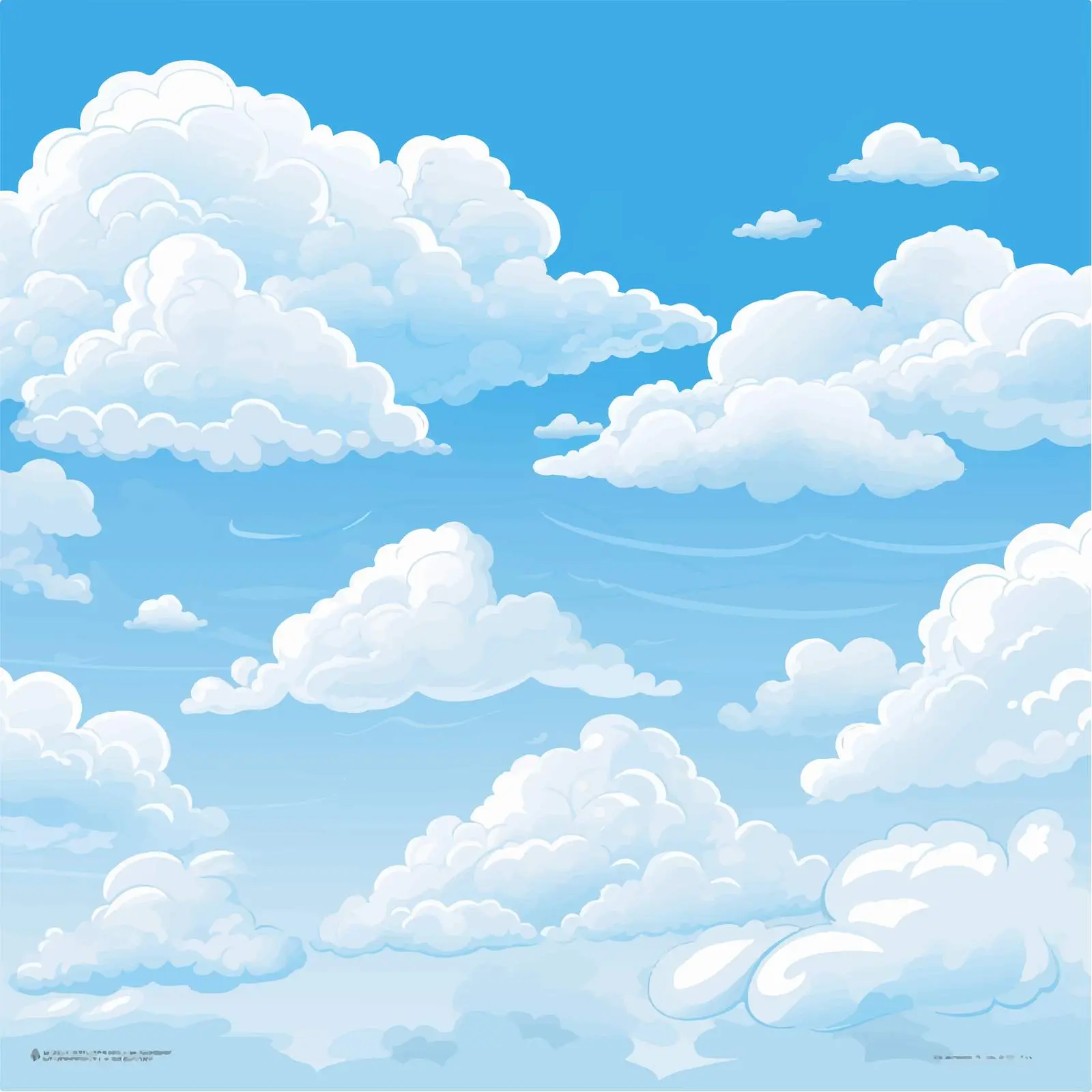 Blue Sky with White Clouds Vector Illustration — free download from Dotvec