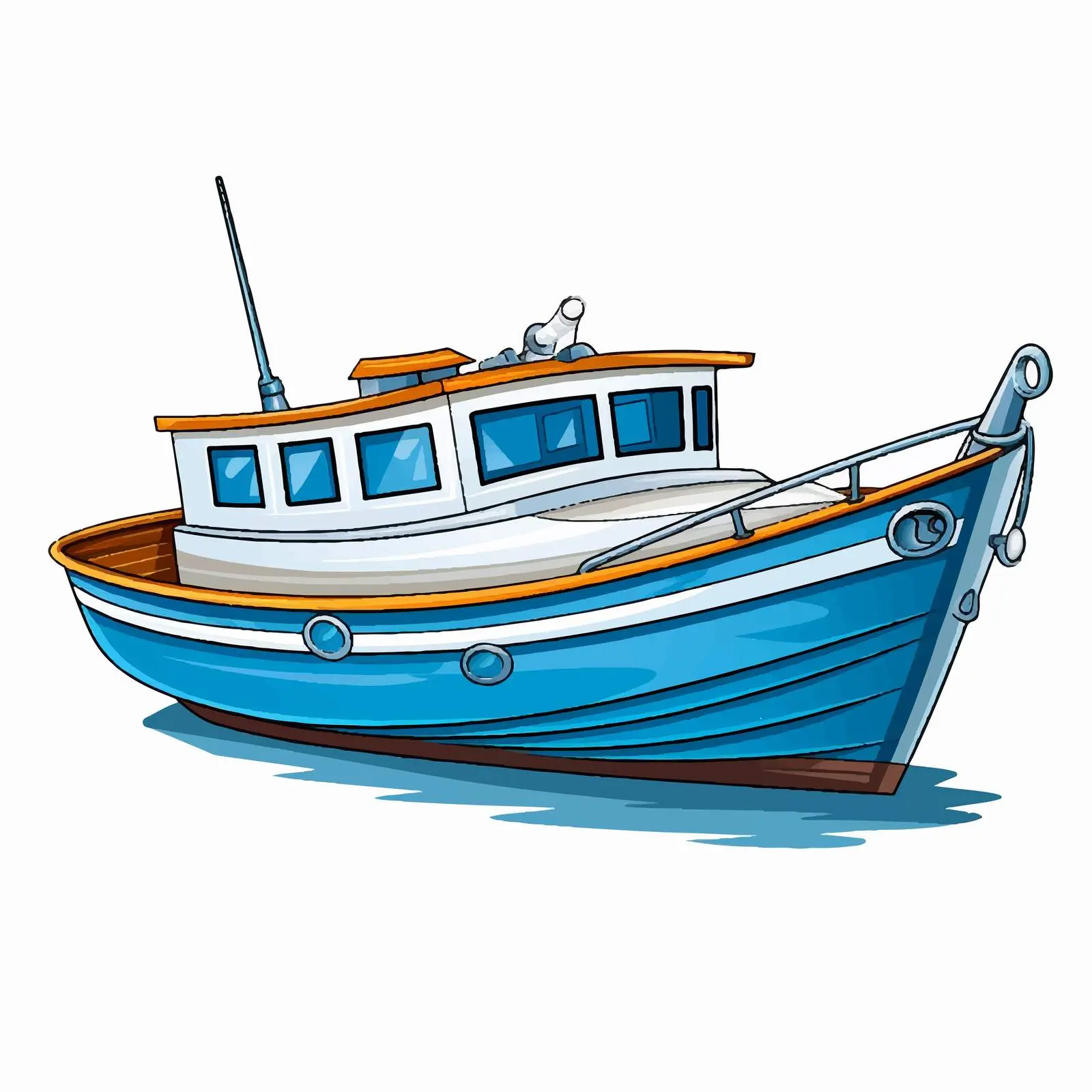 Boat Illustration on White Background Vector — free download from Dotvec